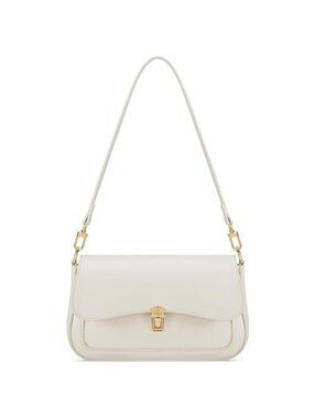 Small White Shoulder Bag for Women Cute Mini Hobo Purse Trendy Underarm Handbag